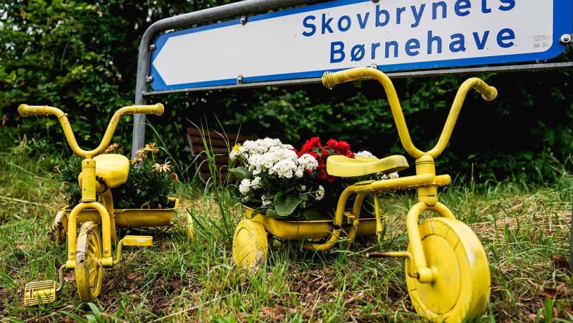 Fine små cykler ved Skovbrynents Børnehave